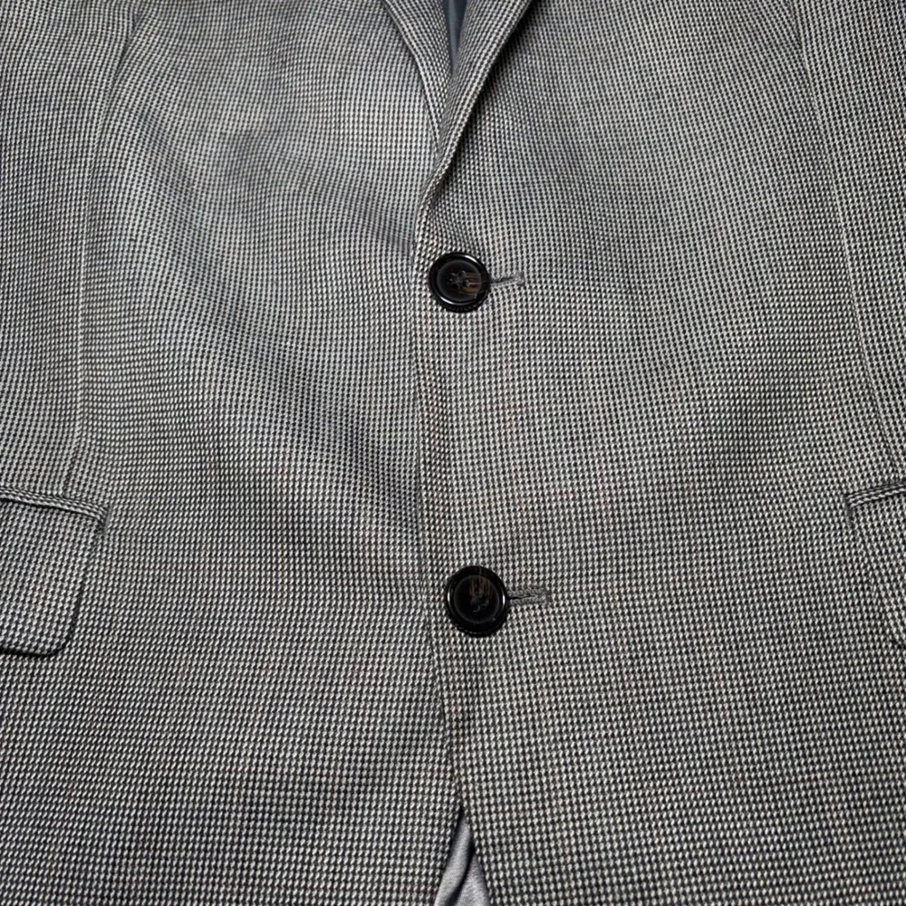 Lauren Ralph Lauren Mens 42S Blazer Gray Micro Check 2 Button Sport Coat Jacket